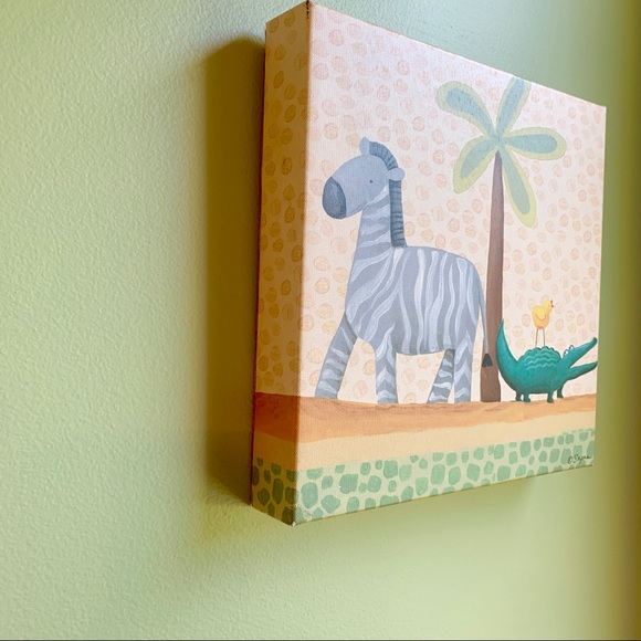 Hobby Lobby Wall Decor Baby Animal Nursery Canvas Art Tan Grey Green